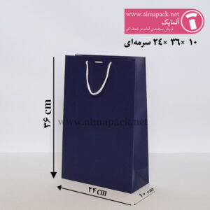 24-36-10-ساک-دستی-گلاسه-سورمه-ای ساک دستی ایندربرد سایز 10×36×24 سورمهای