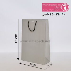 24-36-10-ساک-دستی-گلاسه-طوسی ساک دستی ایندربرد سایز 10×36×24 طوسی
