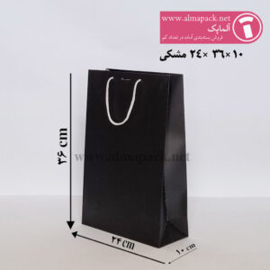 24-36-10-ساک-دستی-گلاسه-مشکی ساک دستی ایندربرد سایز 10×36×24 مشکی