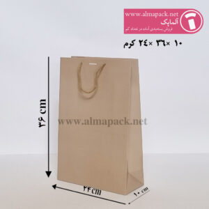 24-36-10-ساک-دستی-گلاسه-کرم ساک دستی ایندربرد سایز 10×36×24 کرم