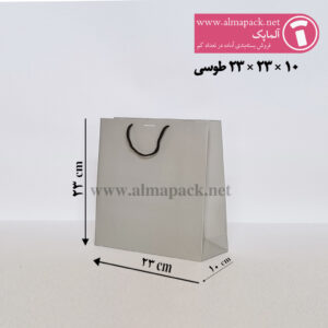 ساک دستی ایندربرد سایز 10×23×23 طوسی