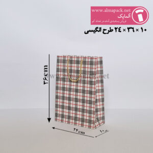ساک دستی گلاسه سایز 10×36×24 چهارخونه