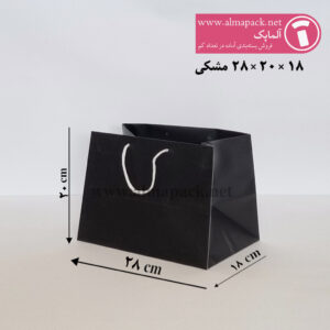 ساک دستی کرافت ترحیم مشکی ۱۸×۲۰×۲۸