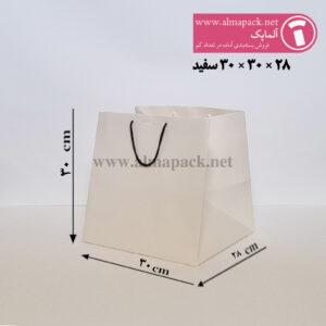 ساک دستی گلاسه آماده سایز 30×28×30
